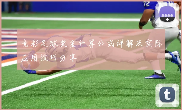 竞彩足球奖金计算公式详解及实际应用技巧分享
